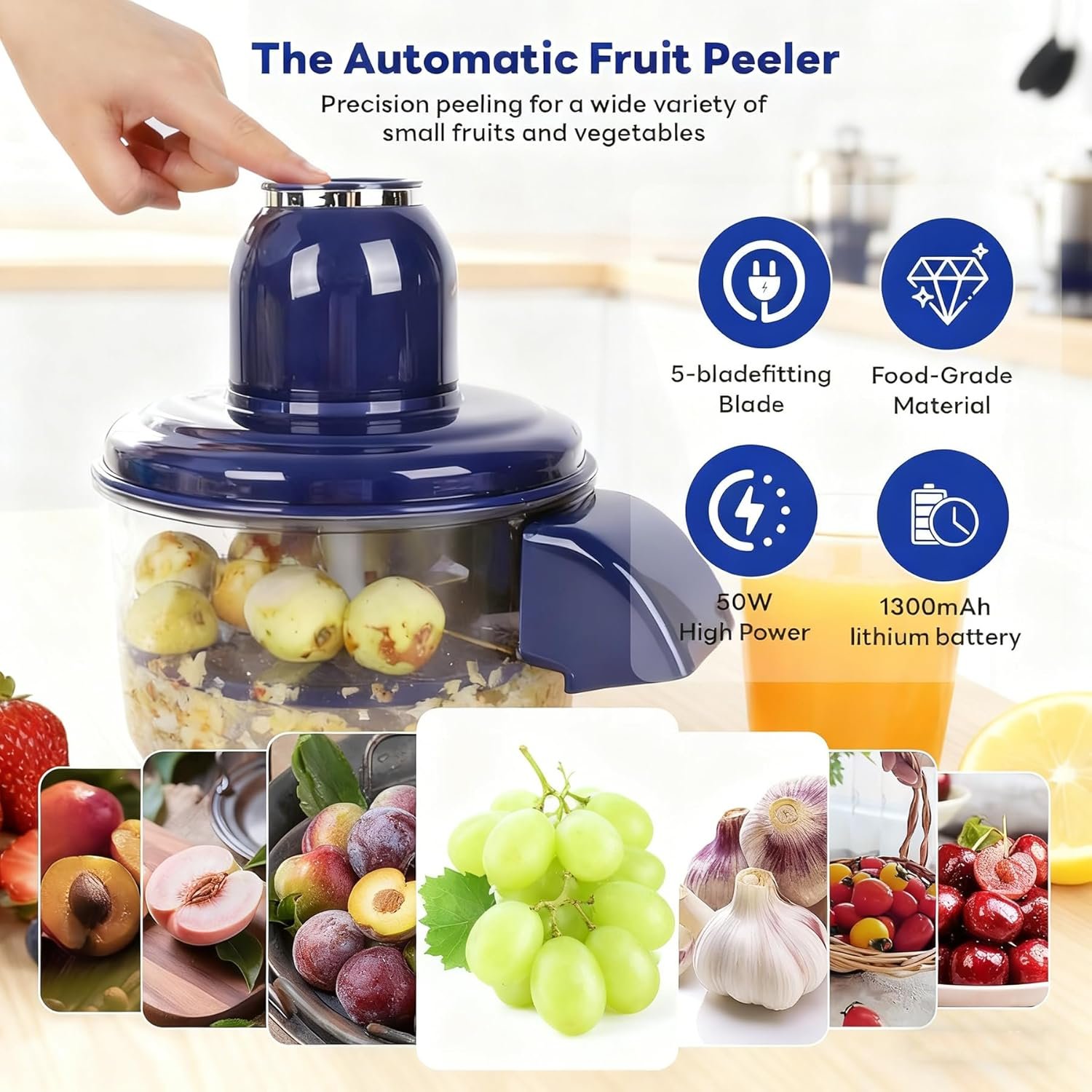 Peeling Machine,Electric Grape & Cherry Tomato Peeler Machine - Image 2
