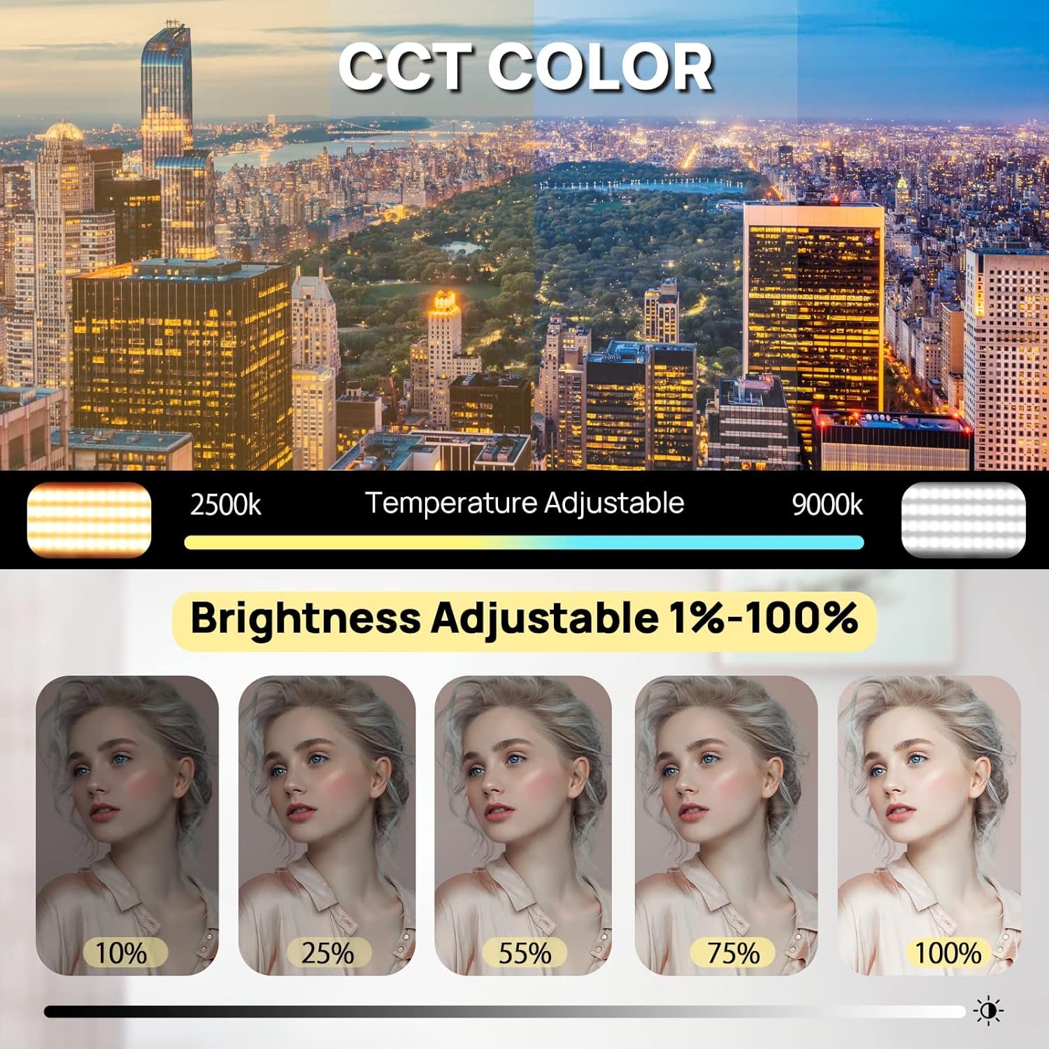 RGB Video Light, Portable RGB Camera Light with 4000mAh Battery - Image 3
