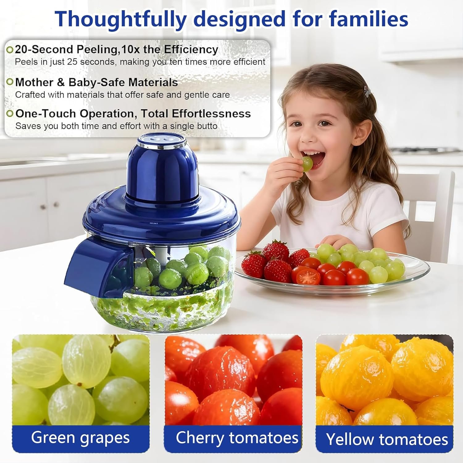 Peeling Machine,Electric Grape & Cherry Tomato Peeler Machine - Image 4