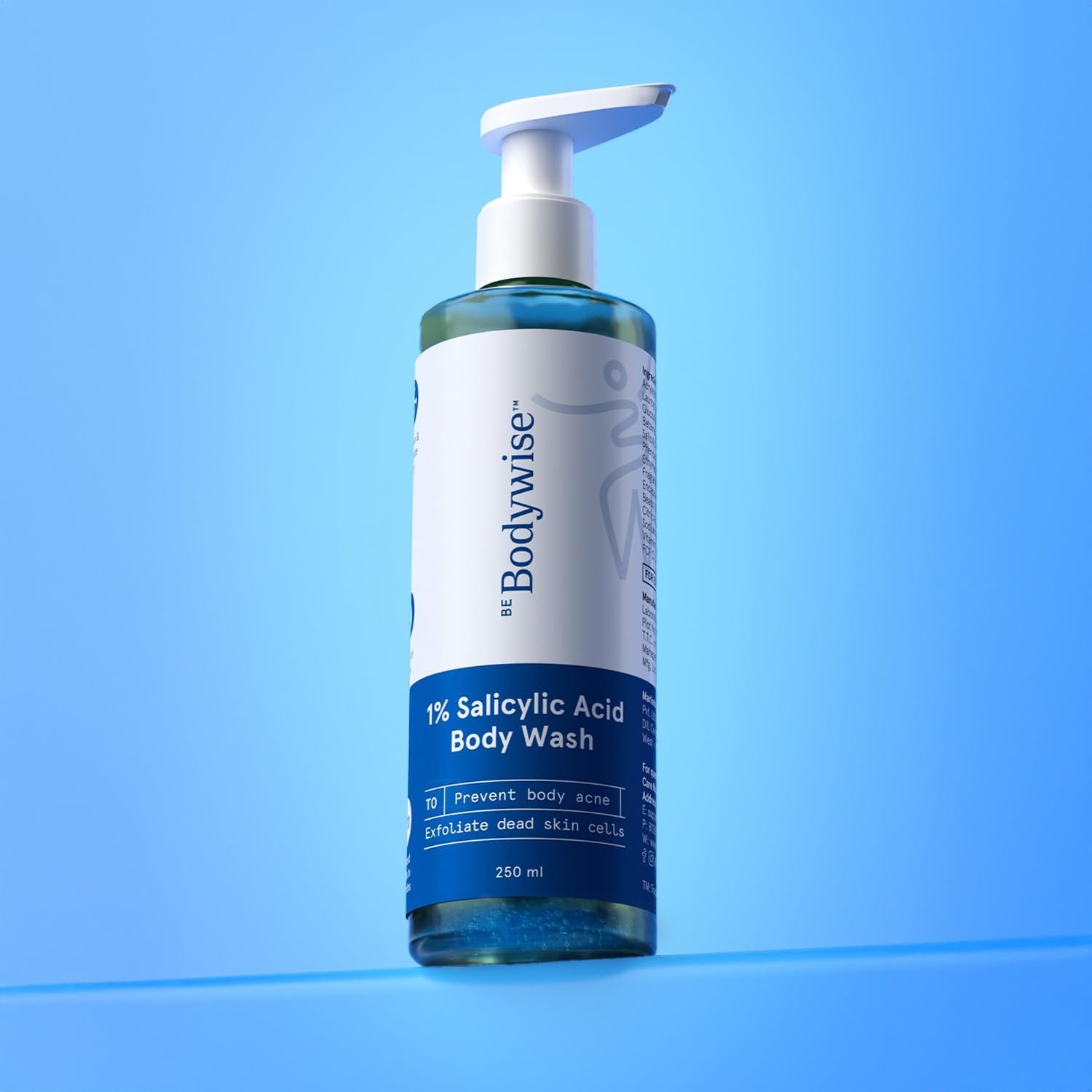 Be Bodywise 1% Salicylic Acid Exfoliating Body Wash Shower Gel 250ml - Image 8